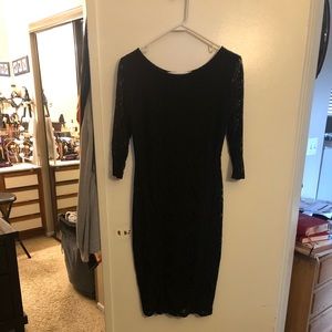 Black lace dress